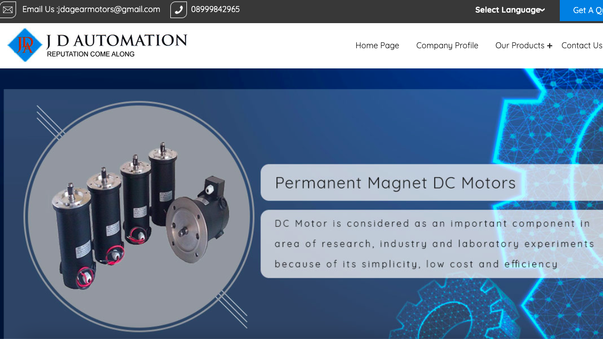 J. D. AUTOMATION Gear Motor